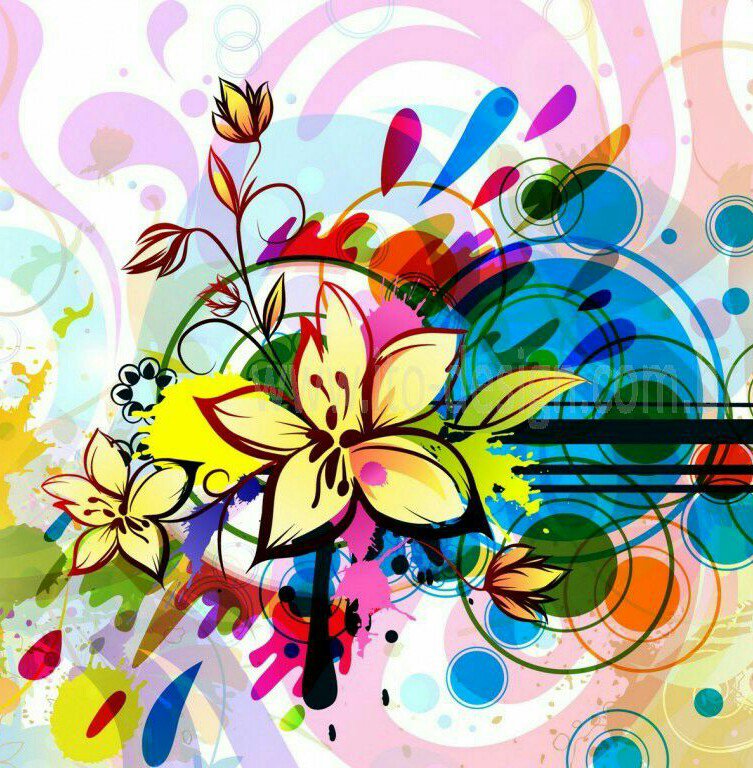 цветочная абстракция - оригинал
