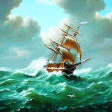 Схема вышивки «Море»