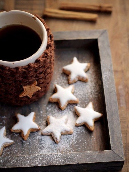 Зимнее тепло - кофе, печенье - оригинал