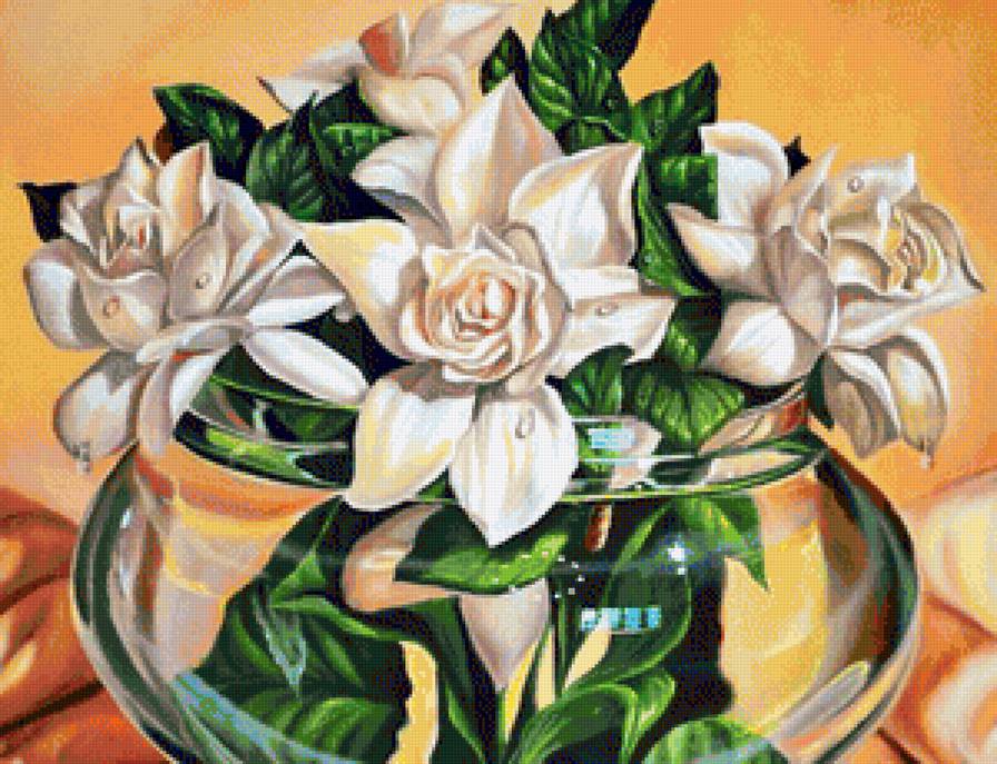 Белые розы - роза, цветок, букет, цветы - предпросмотр