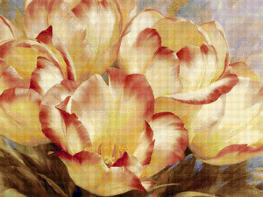 тюльпаны - панно по картине художников - предпросмотр