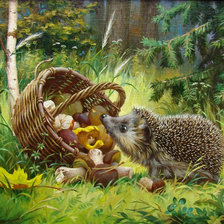 Схема вышивки «ежик»