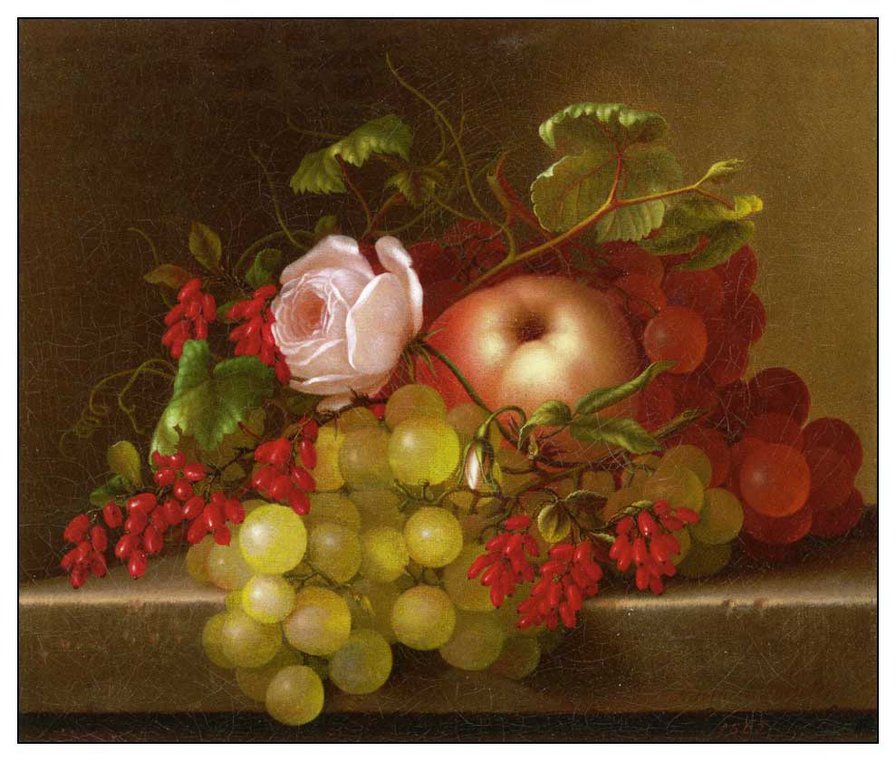 натюрморт с виноградом - натюрморт - оригинал