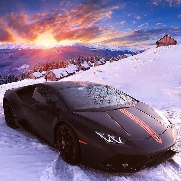 машина - авто, зима, супер - оригинал