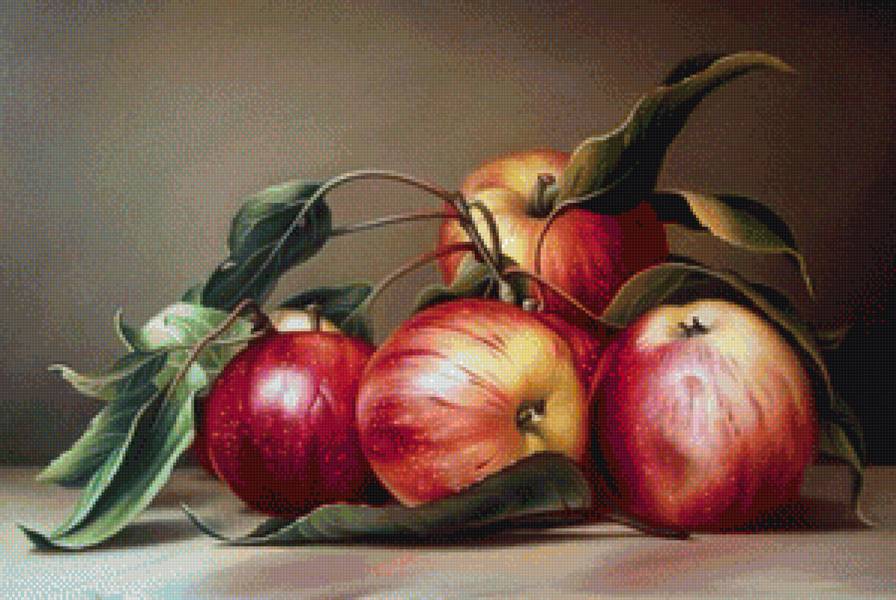 Яблочки - натюрморт, фрукты, яблоки - предпросмотр