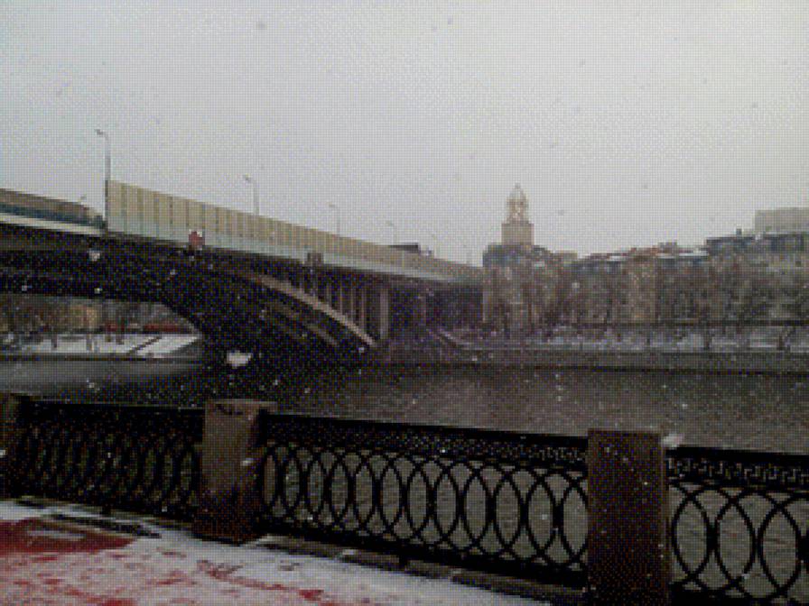 Снегопад - город, зима, снег - предпросмотр