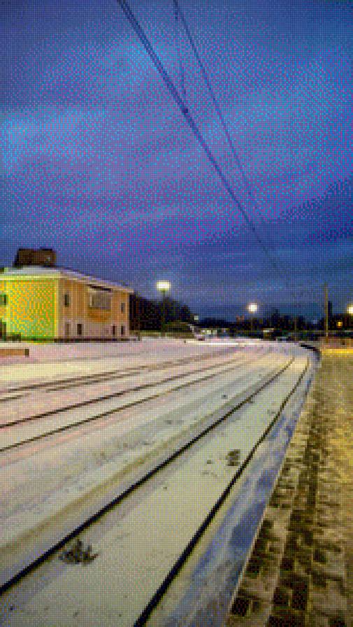 Вечерний полустанок - поезда, вокзалы. железная дорога, транспорт - предпросмотр
