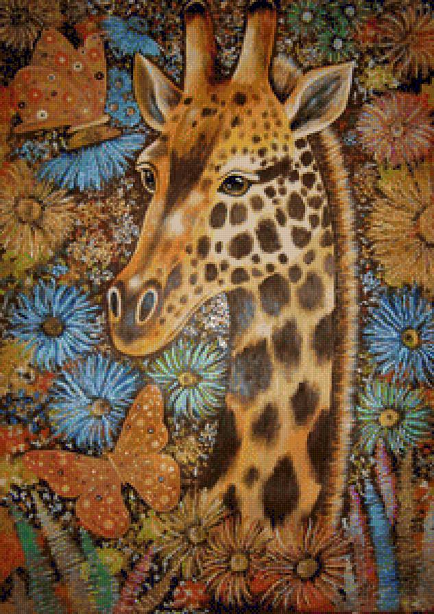 Счастливый жираф - жираф - предпросмотр