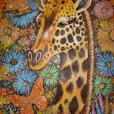Схема вышивки «Счастливый жираф»