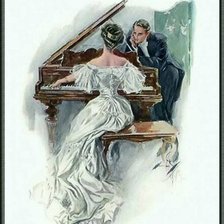 Схема вышивки «у рояля»