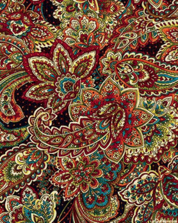 пейсли - орнамент, подушка - предпросмотр