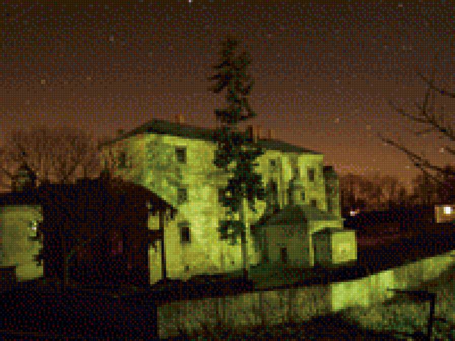 Замок Люборадз лунной ночью - лунная ночь, польша, история, замок - предпросмотр