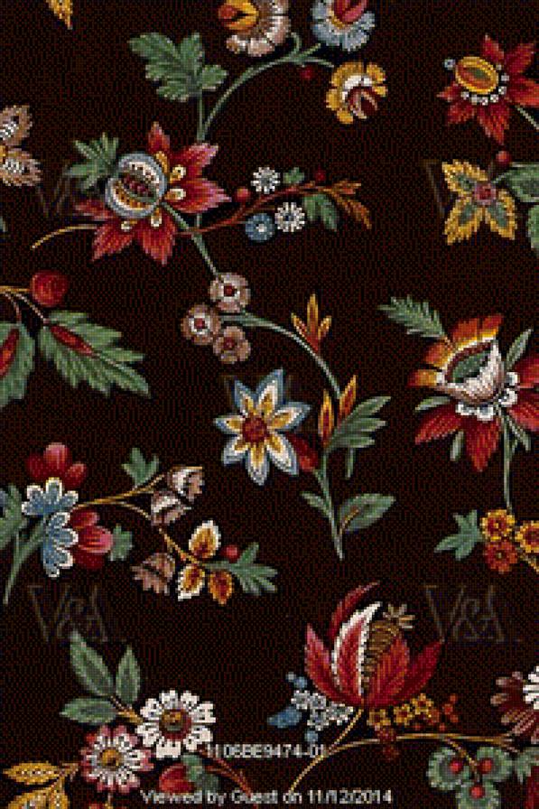 старинный рисунок - орнамент, подушка - предпросмотр