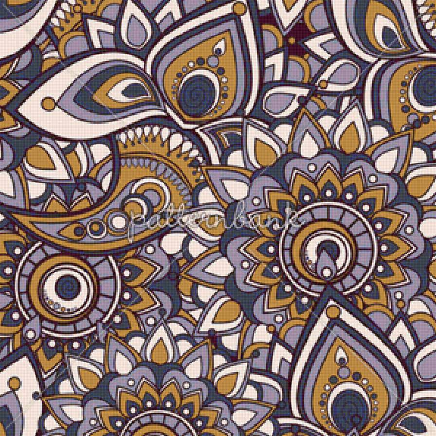 пейсли - подушка, орнамент - предпросмотр