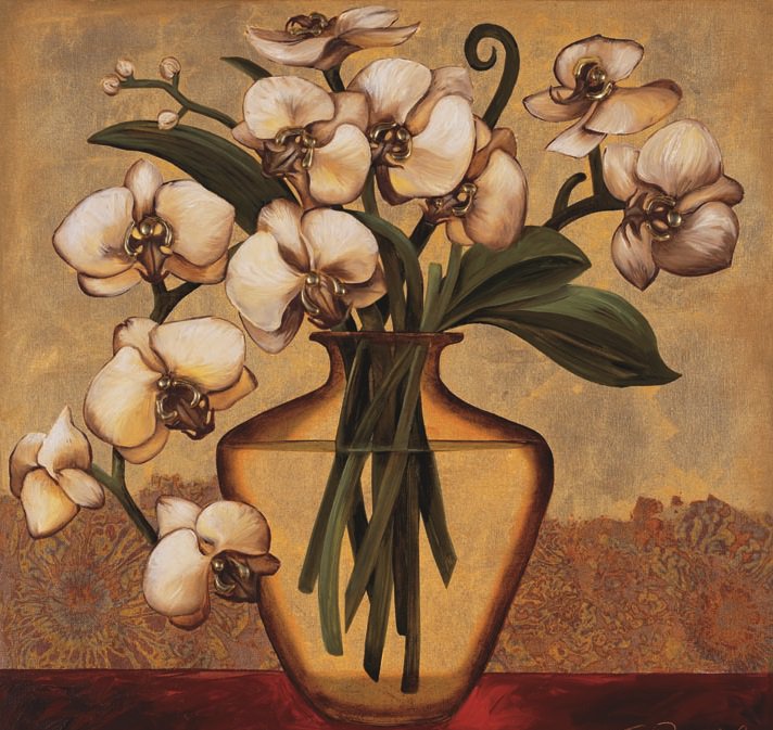 Орхидеи - ваза, цветы, натюрморт, орхидеи, букет - оригинал