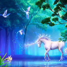 Схема вышивки «Единорог»