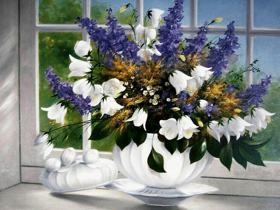 букет на окне - оригинал