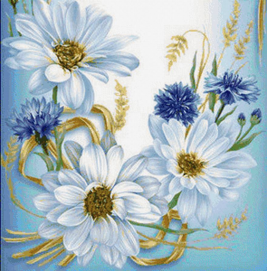 ромашки и васильки - предпросмотр