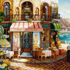 Схема вышивки «Кафе»