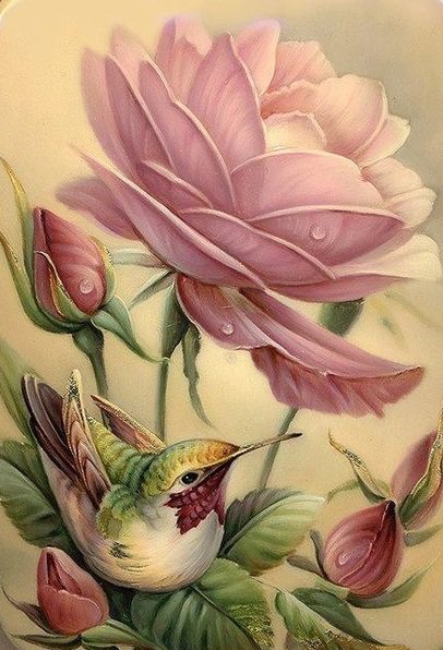 птичка - птицы, цветы, природа - оригинал