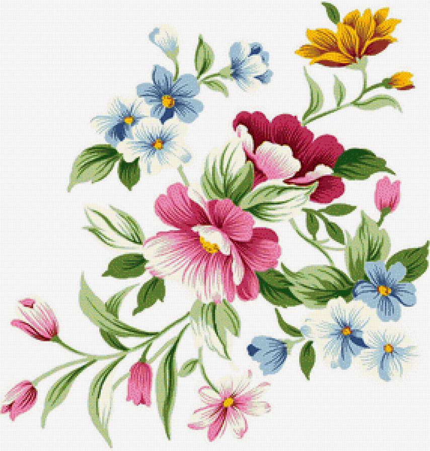 цветочный мотив - цветы - предпросмотр