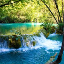 Схема вышивки «Лето, водопад»