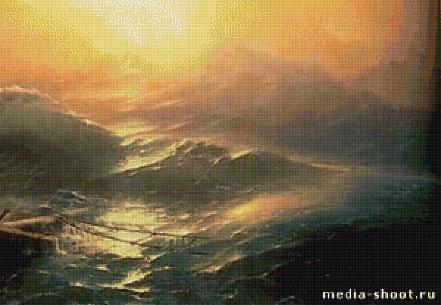 "Девятый вал" Иван Айвазовский ч. 4 низ - айвазовский, девятый вал - предпросмотр