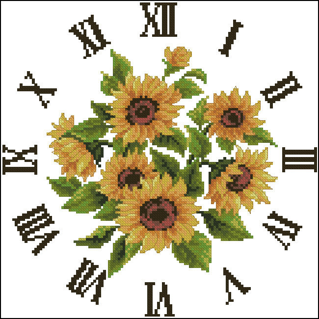 часы с подсолнухами - оригинал