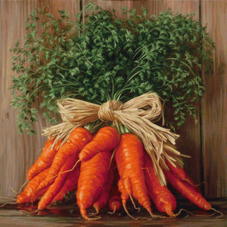 Гордость дачника - натюрморт, панно, овощи, для кухни, богатый урожай, морковь, витамины - предпросмотр