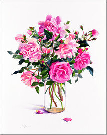 розовый букет - розы, цветы, букет - оригинал