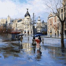 Схема вышивки «под дождём»