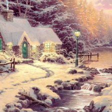 Схема вышивки «зима»