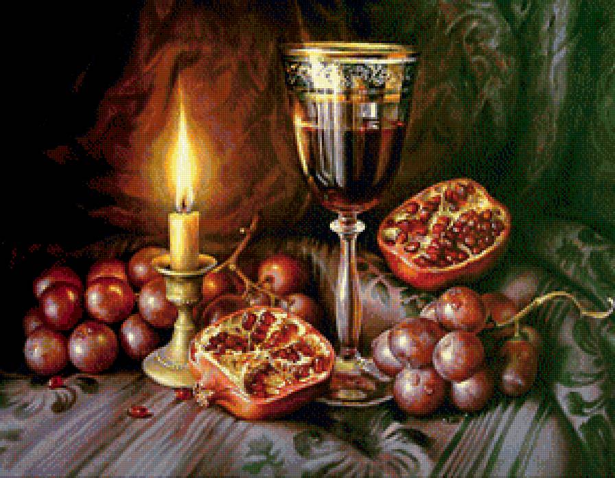 Натюрморт - вышивка - предпросмотр