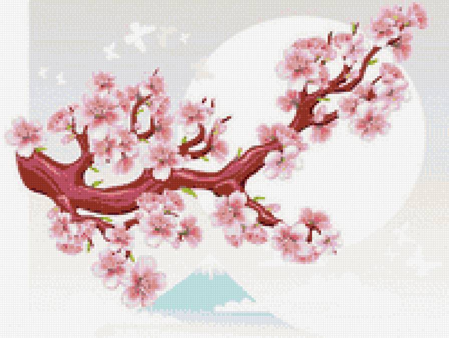 Японская вишня - япония, цветы, восток - предпросмотр