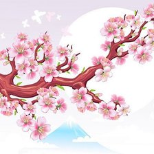 Схема вышивки «Японская вишня»