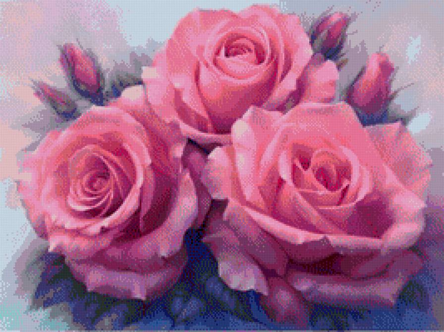Розовые розы 2 - предпросмотр