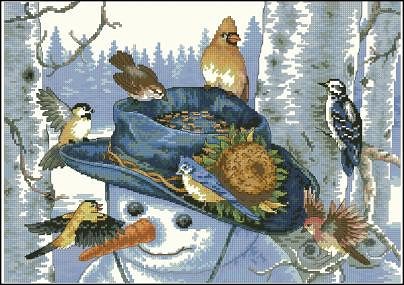 Пикничок - птицы, зима - оригинал