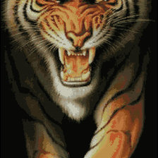 Схема вышивки «тигр»