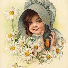 девочка с птичкой