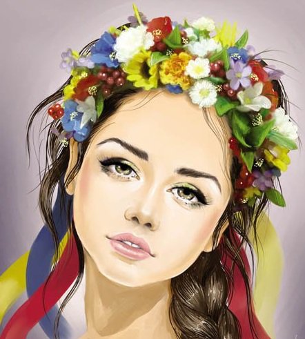 Украиночка - венок, девушка, красавица, женщина - оригинал
