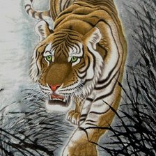 Оригинал схемы вышивки «тигр (китайская живопись)» (№1171844)