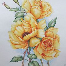 Оригинал схемы вышивки «желтые розы» (№1172535)
