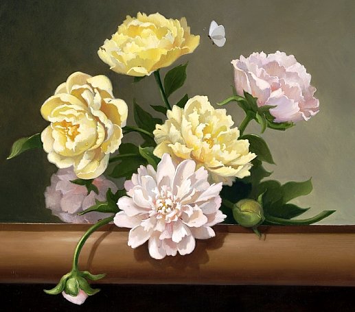 Натюрморт - цветы, букет, цветок, пион - оригинал