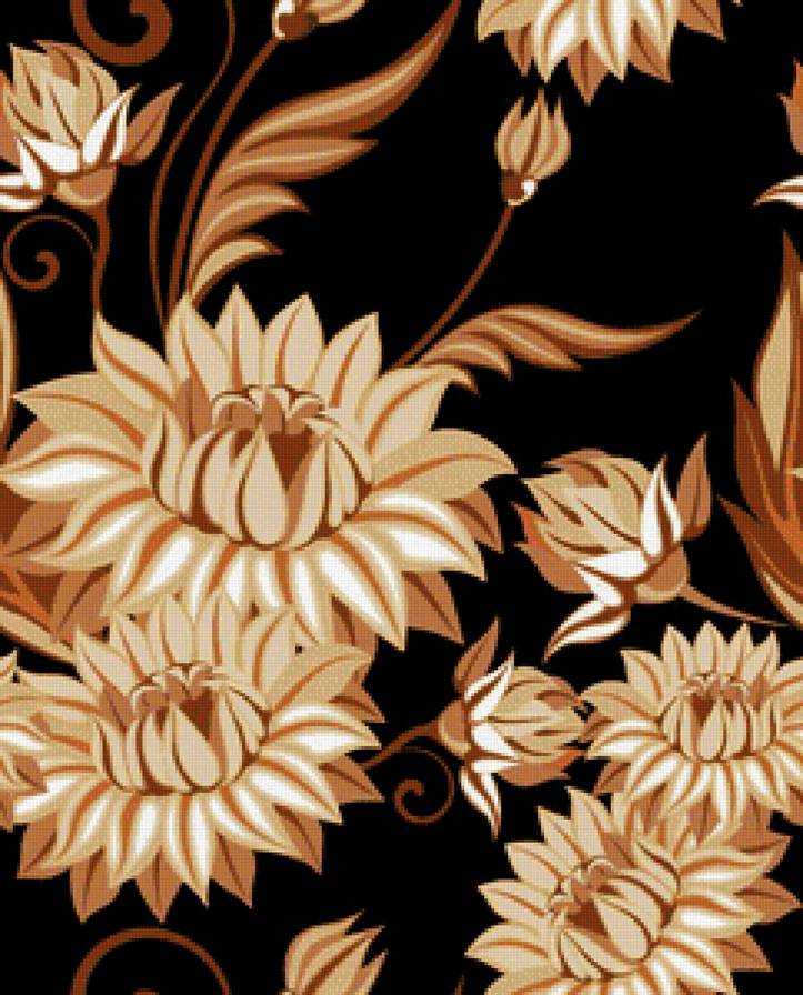 Цветы - роспись, цветы, узор - предпросмотр