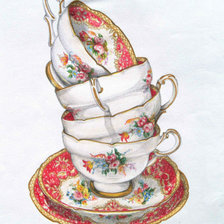 Схема вышивки «чашки»