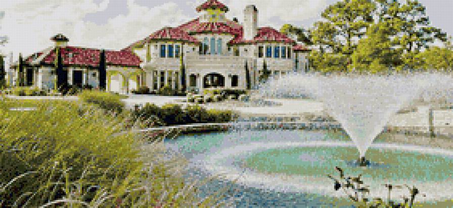 дом с фонтаном - предпросмотр