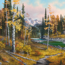 Схема вышивки «Осенний пейзаж»