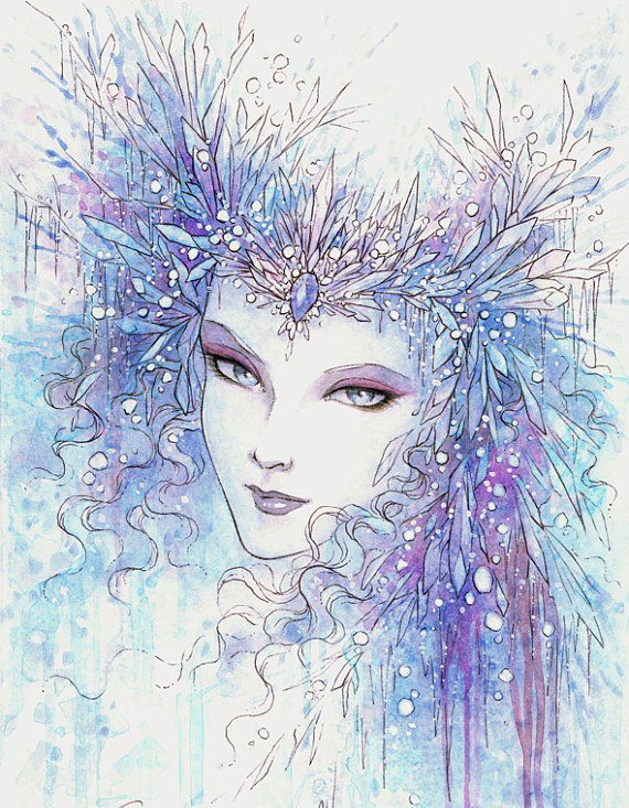 снежная королева - живопись, снежная королева, девушка - оригинал