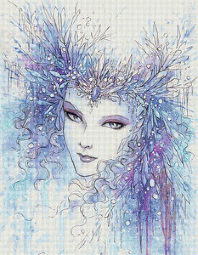 снежная королева - снежная королева, девушка, живопись - предпросмотр