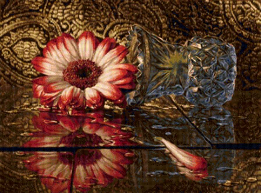 Упавшая ваза с герберой - герберы, натюрморт, гербера, ваза, цветы в вазе, цветы - предпросмотр